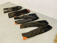 4 X PAIRS OF STIHL CHAINSAW SAFETY TROUSERS SIZES 48, 40, 42,