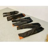 4 X PAIRS OF STIHL CHAINSAW SAFETY TROUSERS SIZES 48, 40, 42,