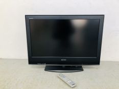 SONY BRAVIA 32" FLAT SCREEN TV WITH REMOTE - SOLD AS SEEN