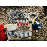 A QUANTITY OF 3 PHASE AND SINGLE PHASE CONNECTORS AND JUNCTION BOX (TRADE SALE ONLY)