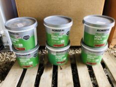 6 X 5 LITRE RONSEAL "RED CEDAR" FENCING STAIN