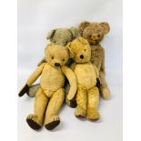 COLLECTION OF 5 VINTAGE TEDDY BEARS