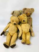 COLLECTION OF 5 VINTAGE TEDDY BEARS