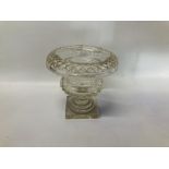 PERIOD CRYSTAL TURNOVER BOWL. H 16.5CM.