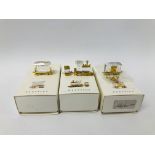 3 X SWAROVSKI MINIATURES COMPRISING A TRAIN AND 2 CARRIAGES 209 454, 219 193,