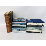 BOX OF ASSORTED BOOKS RELATING MAINLY TO SAILING AND SHIPPING ALONG WITH A ENID BLYTON "THE PLAYS