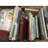 BOX OF MIXED EPHEMERA, BREWERIANA ETC., ALSO BOOKS RELATING TO NORFOLK ETC.