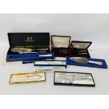 COLLECTION OF CAKE AND CHEESE KNIVES TO INCLUDE LAGUIOLE, AYNSLEY,