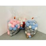 3 LARGE BAGS CONTAINING A MIXTURE OF WOOL