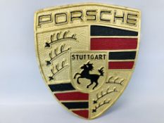 (R) LARGE ALUMINIUM PORSCHE PLAQUE