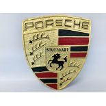 (R) LARGE ALUMINIUM PORSCHE PLAQUE