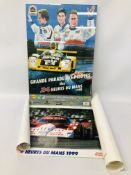 A GROUP OF 13 LE MANS RACING POSTERS - UNFRAMED
