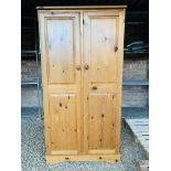 HONEY PINE 2 DOOR WARDROBE