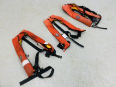 3 X CREWFIT 150 CREW SAVER AIR ONLY LIFE JACKETS - RED - TO BE CERTIFIED BEFORE USE