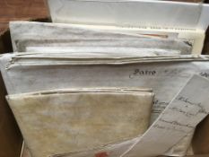 BOX OF OLD LEGAL DOCUMENTS,