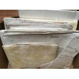 BOX OF OLD LEGAL DOCUMENTS,