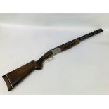 12 BORE SKB OVER AND UNDER SHOTGUN, SINGLE TRIGGER, EJECTOR,