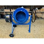 A SCHEPPACH MIX 180 ELECTRIC CEMENT MIXER (USED ONCE ONLY) - SOLD AS SEEN