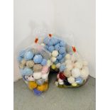 3 LARGE BAGS CONTAINING A MIXTURE OF WOOL