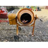 AN ELECTRIC CEMENT MIXER - SOLD AS SEEN