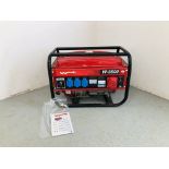 A WURZBURG W-8500 PETROL GENERATOR ELECTRIC PULL START - SOLD AS SEEN