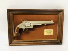 A FRAMED AND MOUNTED REPLICA "THE WYATT EARP .