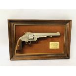 A FRAMED AND MOUNTED REPLICA "THE WYATT EARP .