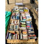 18 BOXES OF ASSORTED BOOKS TO INCLUDE NOVELS, GARDENING ETC.