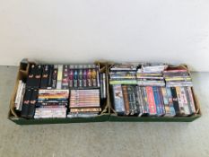 2 X BOXES OF ASSORTED DVD'S AND BOX SETS