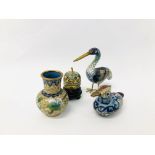 4 MINIATURE 'CLOISONNE' TRINKETS