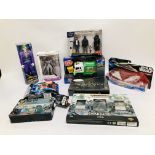 A BOX CONTAINING VARIOUS BOXED AS NEW COLLECTOR FIGURES TO INCLUDE DOCTOR WHO (14CM FIGURES),