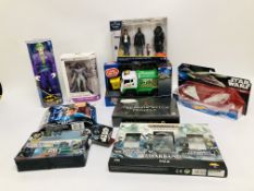 A BOX CONTAINING VARIOUS BOXED AS NEW COLLECTOR FIGURES TO INCLUDE DOCTOR WHO (14CM FIGURES),