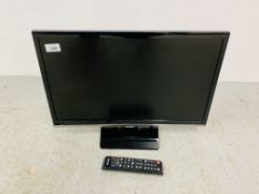 A SAMSUNG 22 INCH TELEVISION WITH REMOTE - SOLD AS SEEN