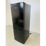 BLACK FINISH FRIDGEMASTER FRIDGE FREEZER - SOLD AS SEEN