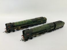 2 X TRIANG 00 GAUGE LOCOMOTIVES AND TENDERS INCLUDING BRITTANIA