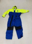 A FLADEN RESCUE SYSTEM FULL BODY SUIT SIZE XXL (YELLOW AND BLUE)