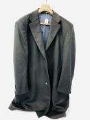 GENTS "GREENWOODS" 3/4 BLACK COAT CHEST 46R 75% WOOL, 15% ANGORA,