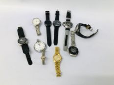 A SAMSUNG GEAR S2 CLASSIC SMART WATCH, CASIO PRO TREK ACTIVITY WATCH, A YACHTING CHRONOGRAPH WATCH,