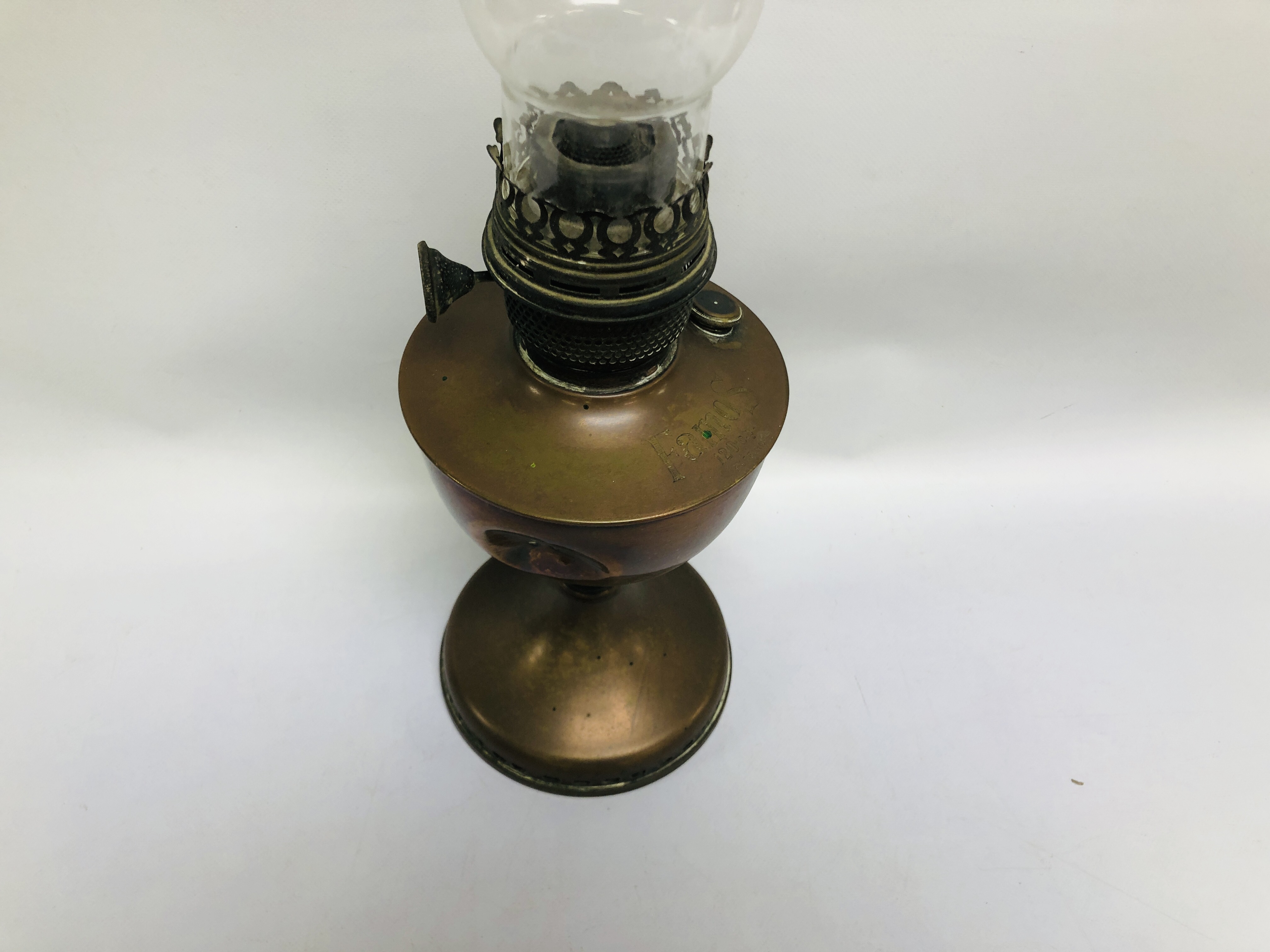 A COPPER OIL LAMP NO SHADE A/F, 2 X PAIRS OF SILVER PLATED CANDLESTICKS, - Image 16 of 17