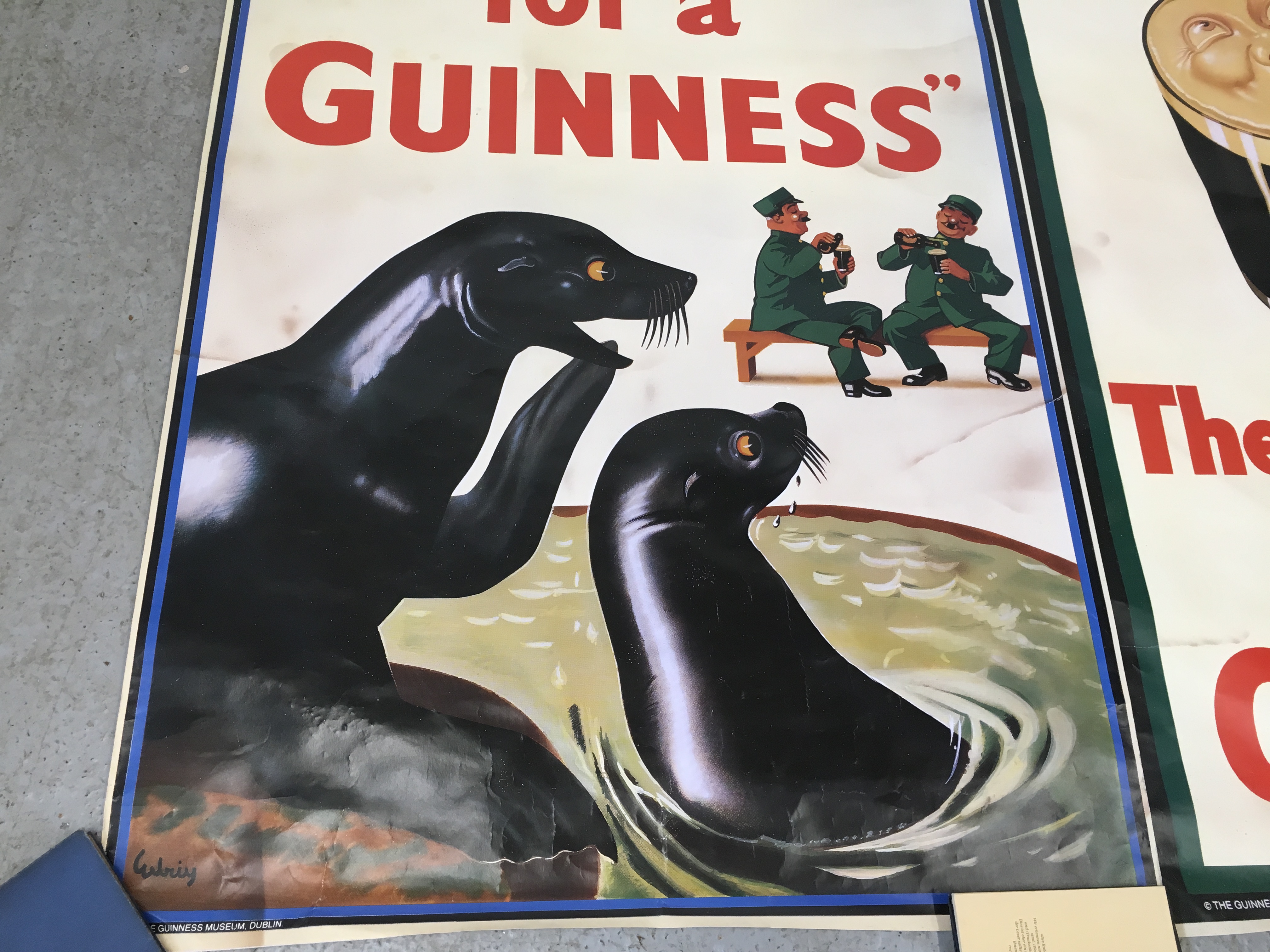 2 VINTAGE GUINNESS POSTERS - H 152CM X W 101CM - Image 9 of 9