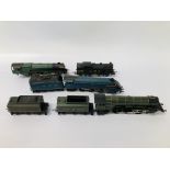 4 X WRENN 00 GAUGE LOCOMOTIVES - 3 WITH TENDERS TO INCLUDE SIR NIGEL GRESLEY, IRON DUKE, LMS ETC.