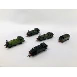 4 VARIOUS HORNBY 00 GAUGE LOCOMOTIVES, GWR BRITISH RAILWAYS,