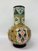 LARGE C18TH EARTHENWARE VASE BORDEAUX JULES VIEILLARD, DECORATED WITH APPLIED CROSSES,