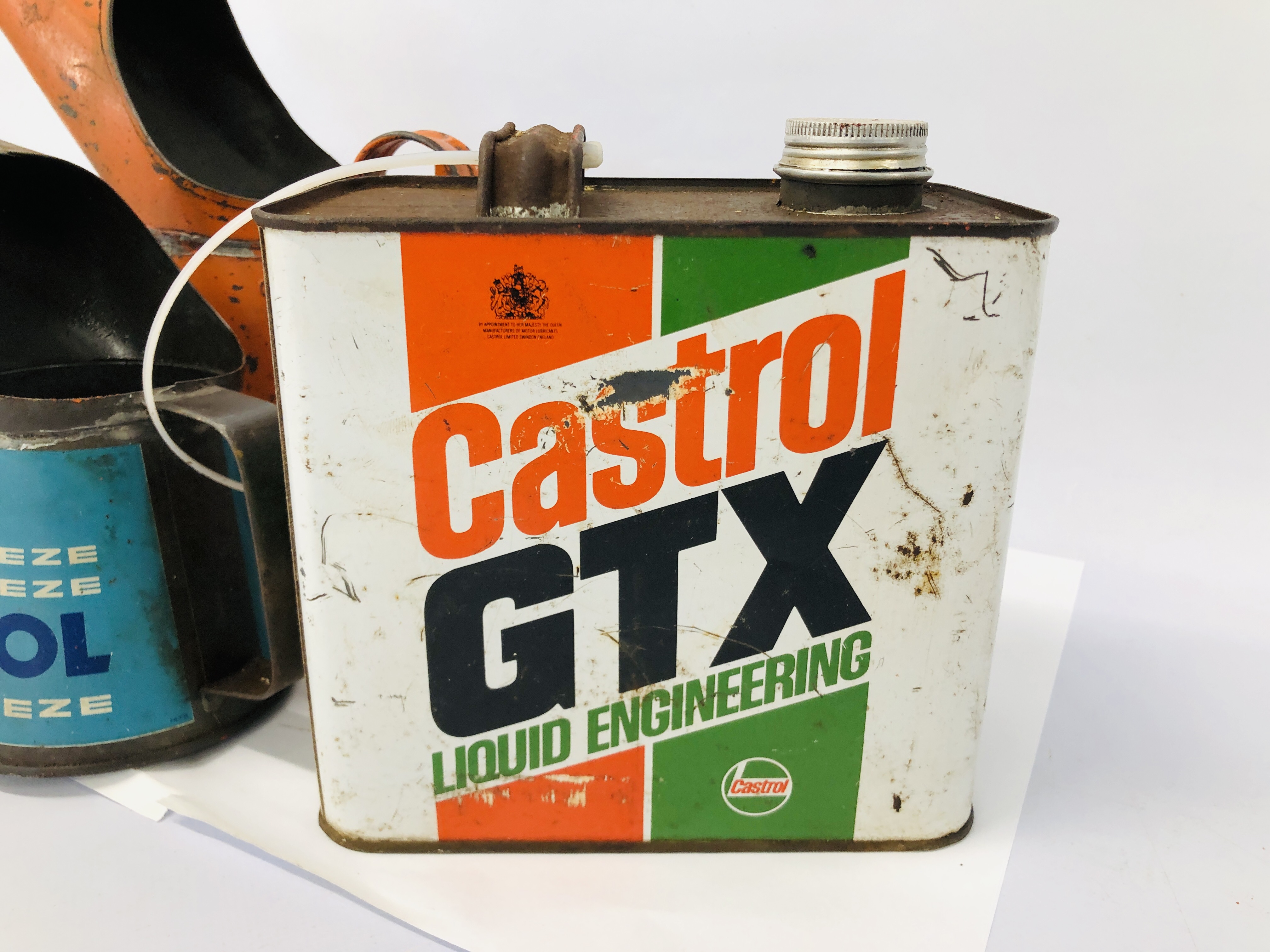 3 VINTAGE CANS TO INCLUDE CASTROL, BLUE COL ETC. - Image 6 of 7
