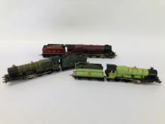 3 X WRENN 00 GAUGE LOCOMOTIVES AND TENDERS TO INCLUDE CITY OF LONDON DEVIZES CASTLE AND ONE OTHER