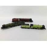 3 X WRENN 00 GAUGE LOCOMOTIVES AND TENDERS TO INCLUDE CITY OF LONDON DEVIZES CASTLE AND ONE OTHER