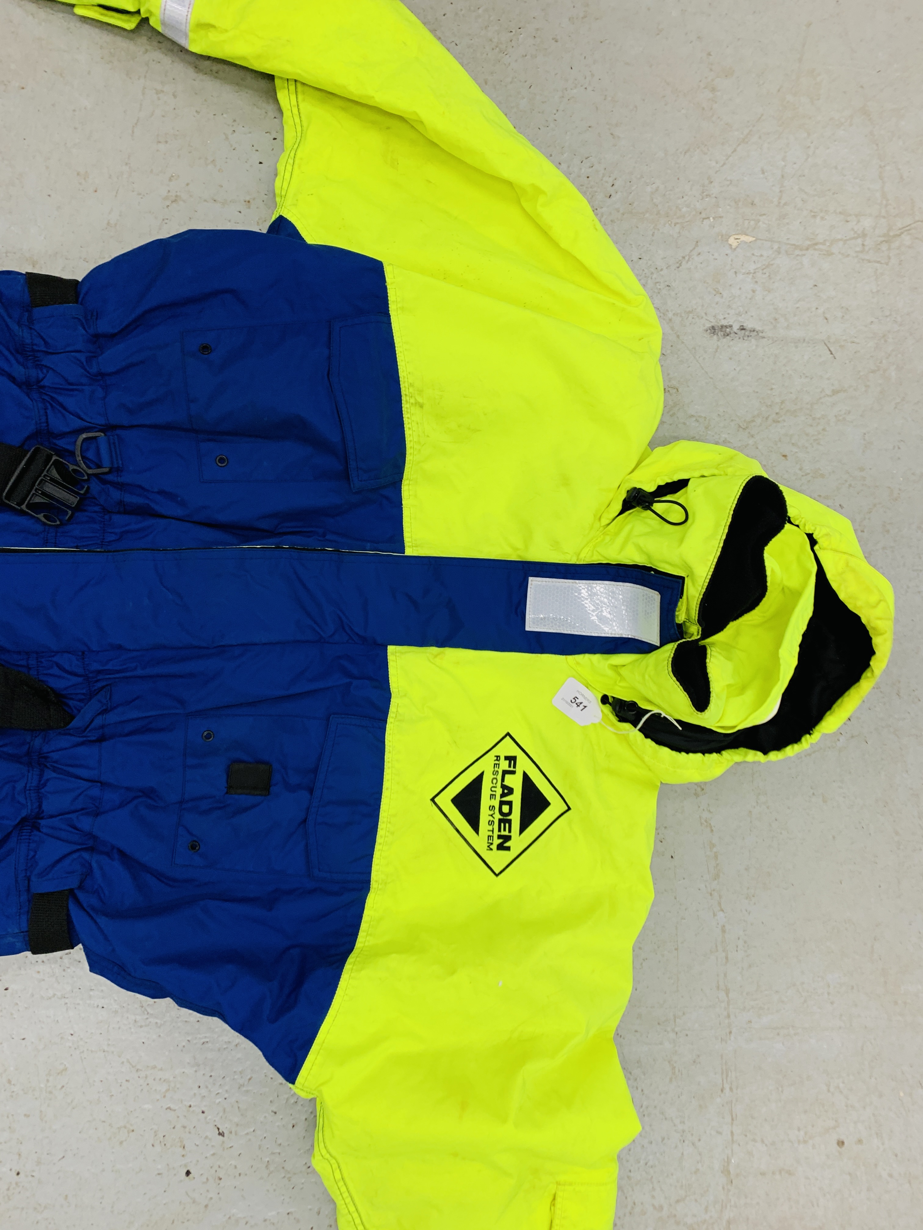 A FLADEN RESCUE SYSTEM FULL BODY SUIT SIZE XXL (YELLOW AND BLUE) - Image 2 of 5