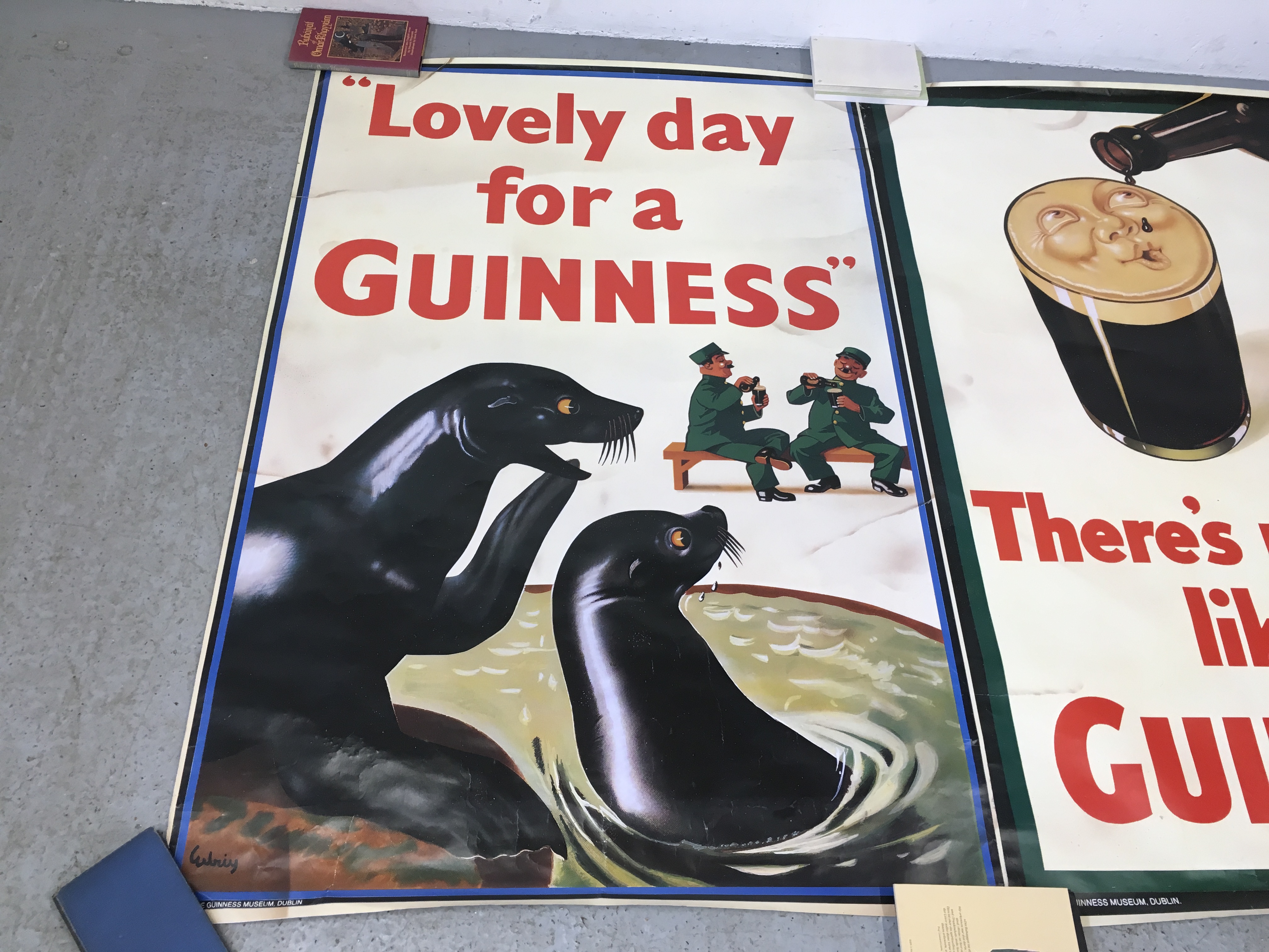 2 VINTAGE GUINNESS POSTERS - H 152CM X W 101CM - Image 3 of 9