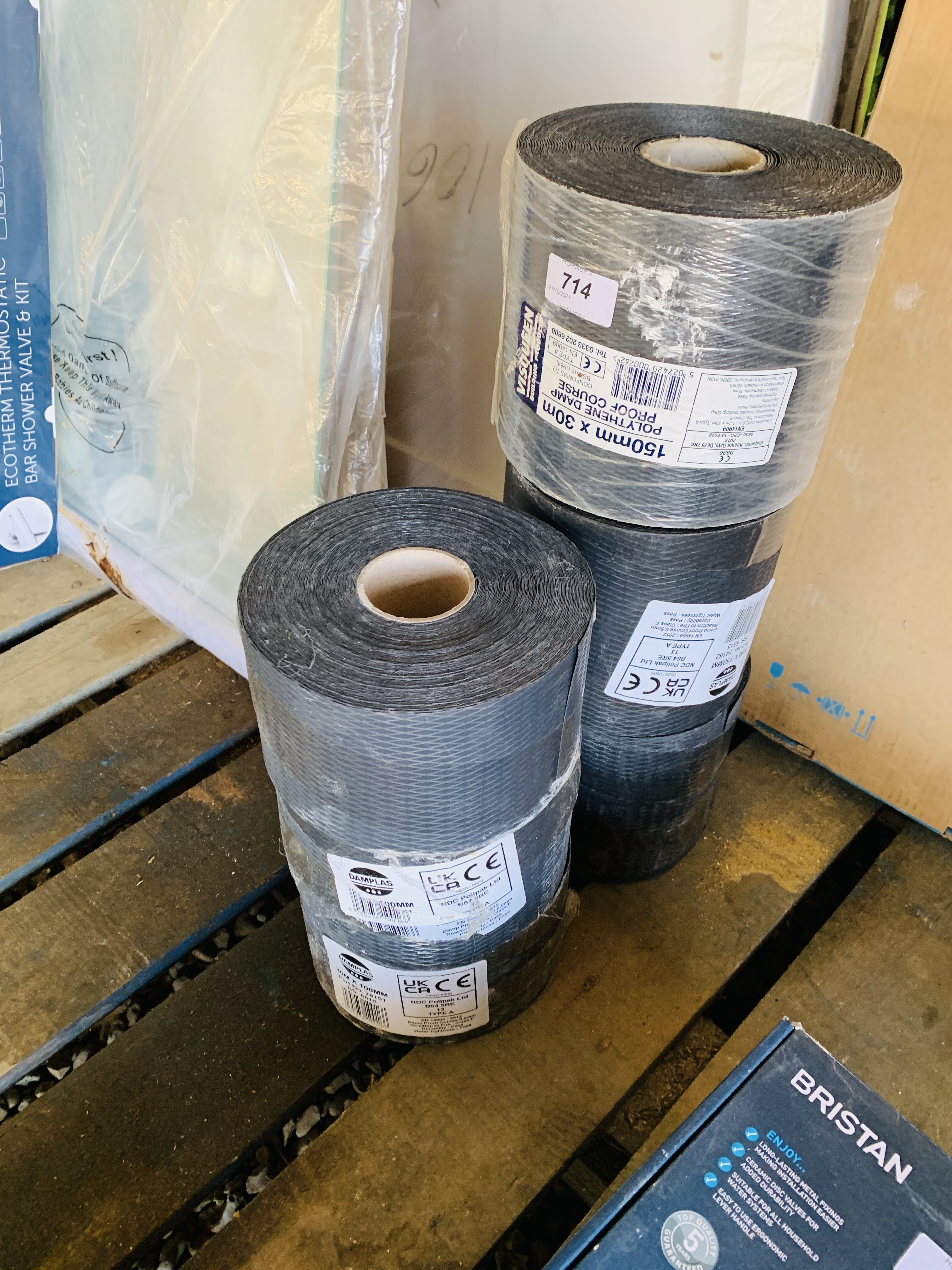 6 X COMPLETE ROLLS OF DAMP PROOF COURSE (3 X 30M X 150MM,