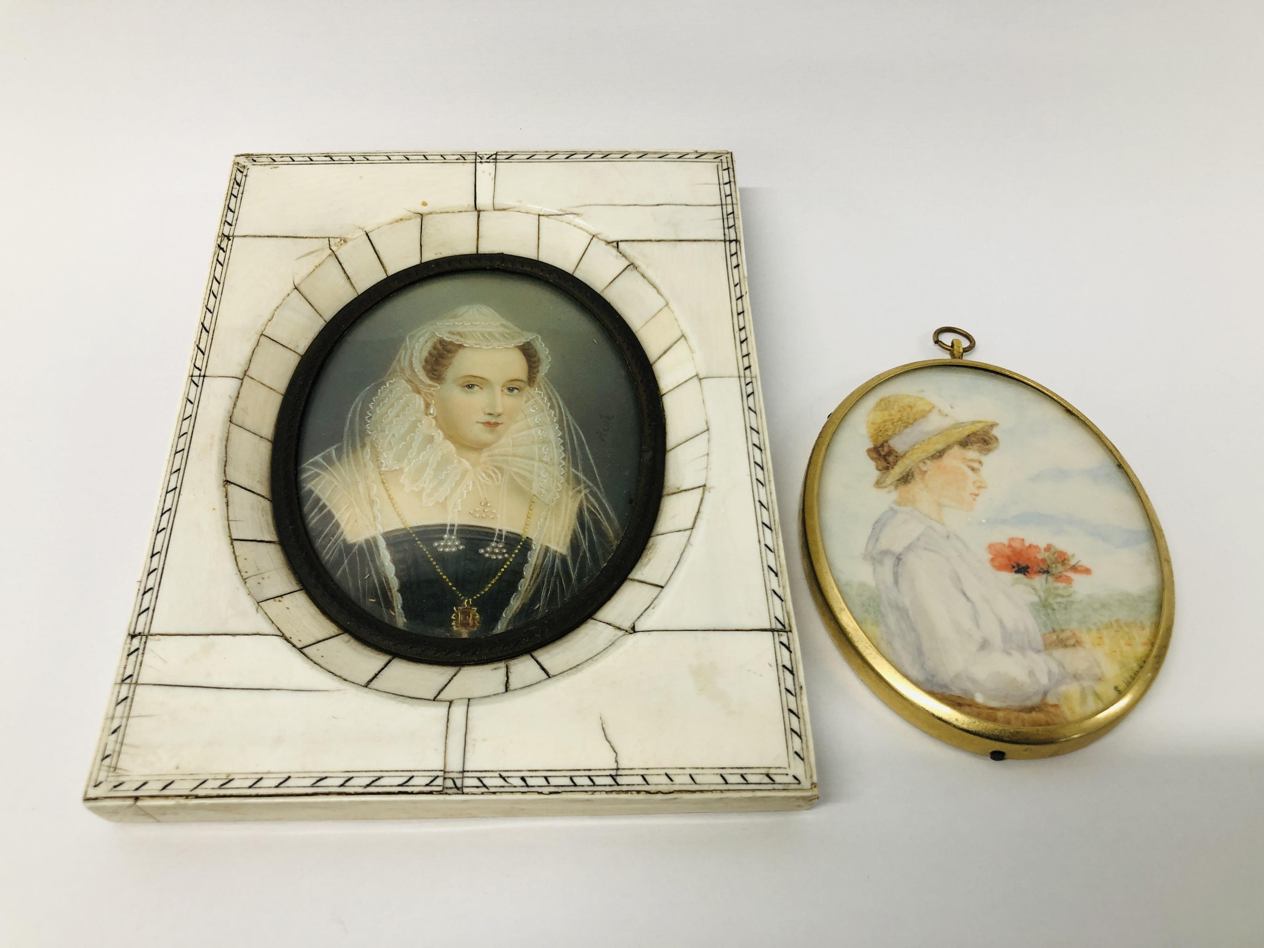 2 X FRAMED MINIATURES,